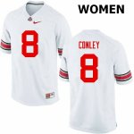 Women's Ohio State Buckeyes #8 Gareon Conley White Nike NCAA College Football Jersey Super Deals KQJ0444OH